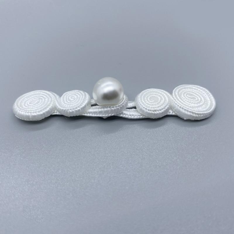 Hand Sewing Closure Button Fasteners Pearl Hook Closure Cheongsam Frog Pearl Buckle Buttons Elegant TangSuit Decoration