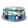 CD-R Philips CR7D5JB25 - 25 Supports - 700 Mo (80 Min) 52x - Surface Imprimable Par Jet D'encre