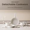 Velosan Pebble Non-stick Cookware Set with Detachable Handle
