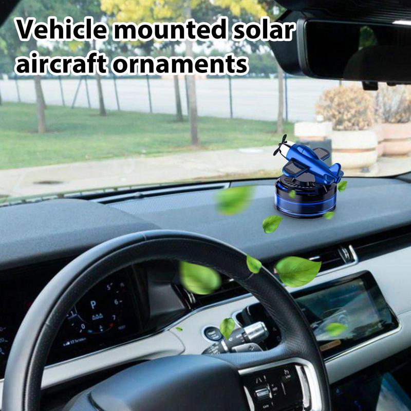 Solar Powered Car Aromatherapy Rotating Aircraft Design Car Scents Diffuser Aesthetic Solar Powered Car Aromatherapy Car