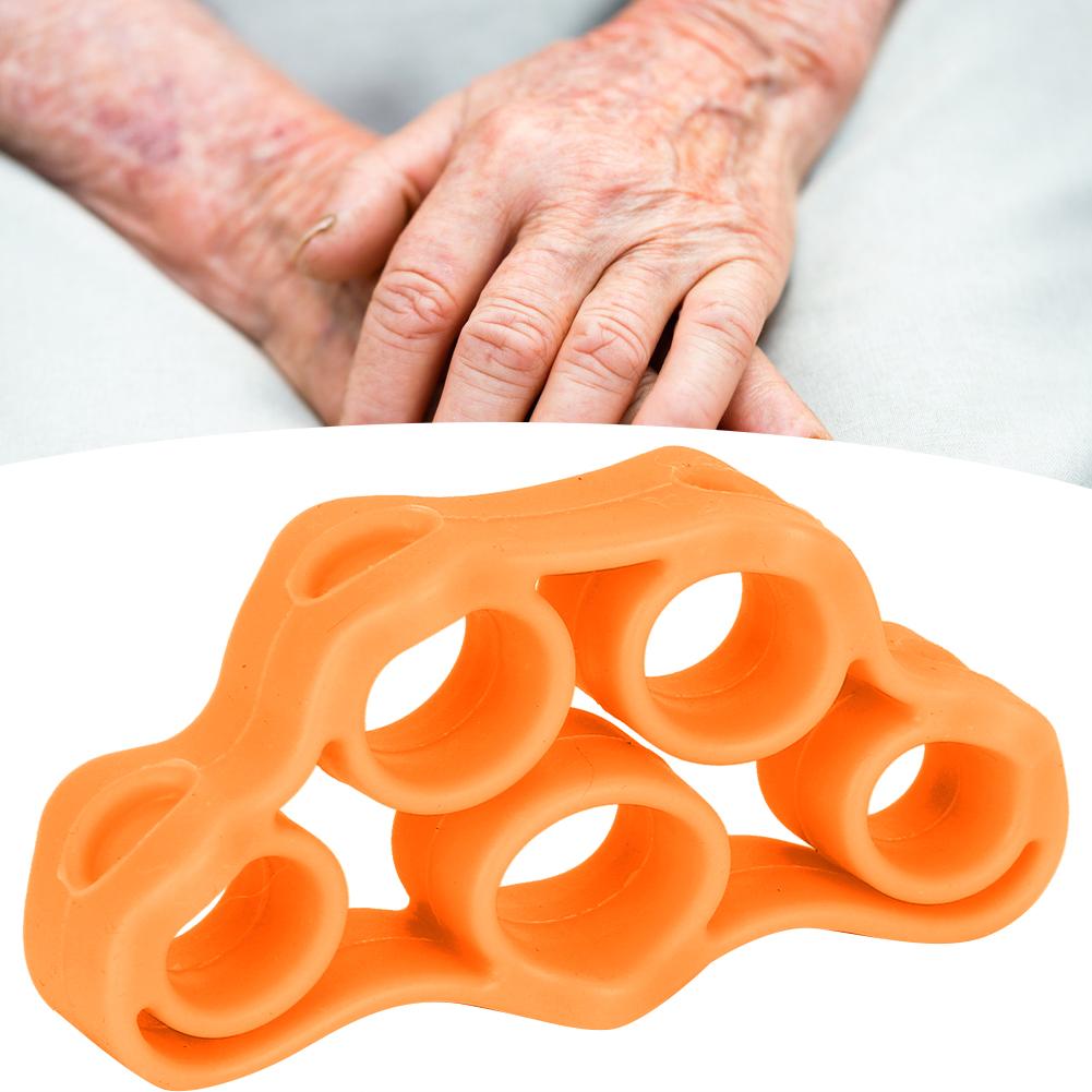 Portable Finger Strength Training Exercise Ring Resistance Loop Hand Grips StrengthenerOrange