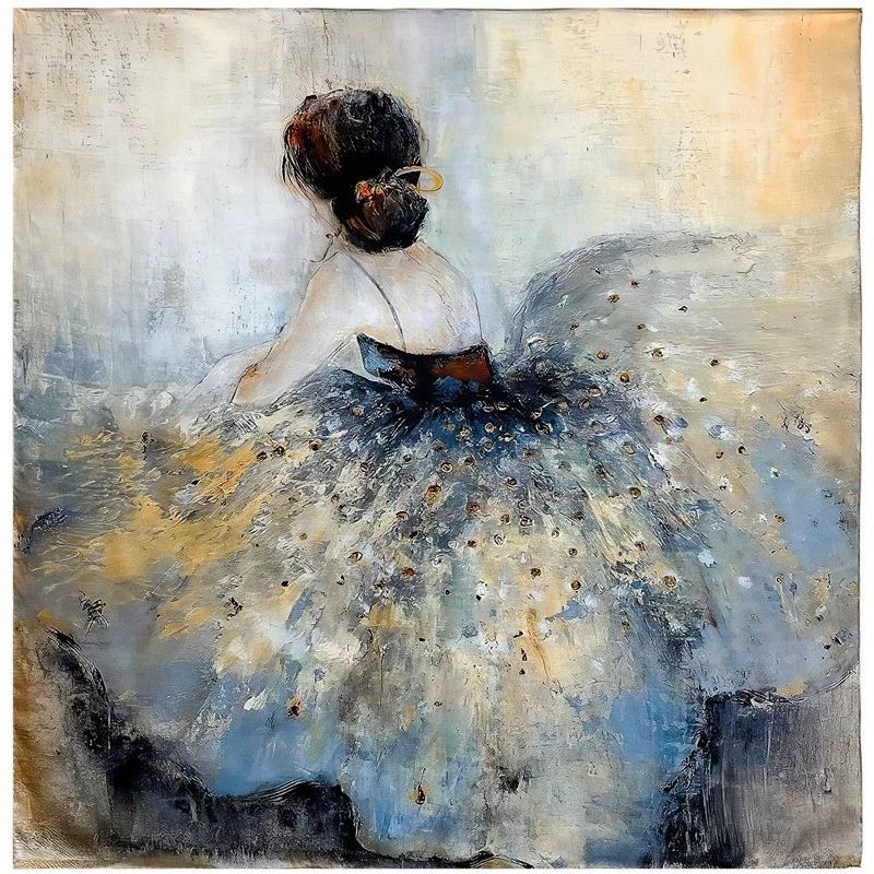 100% Pure Silk Scarf Women Neck Foulard Square Oil Painting Handscroll Edge Mulberry Silk Neckerchief Scarves Bandana 110*110cm