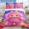 Fantasy Labu-bu Unicorn Journey Set Biancheria da Letto 3 Pezzi Gruppo Musicale K-pop, Ideale per Camera da Letto, Dormitorio, Include Copripiumino e 2 Federe, Regali per Fan