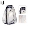 :CHOCOOLATEit Men's American Style Contrast Color Zip-Up Hoodie
