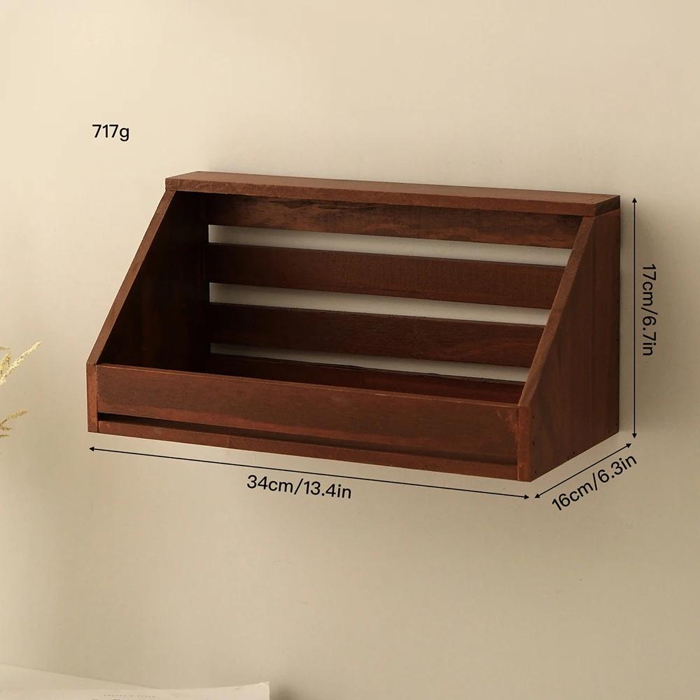 Nordic Wooden Wall Hanging Storage Box with Hooks Entrance Hallway Keys Holder Rack Sundries Organizer Cabinet Home Decor