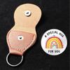Pocket Hug Token A Special Hug for You Coin Stainless Steel Double Sided Inspirational Gift with PU Leather Keychain