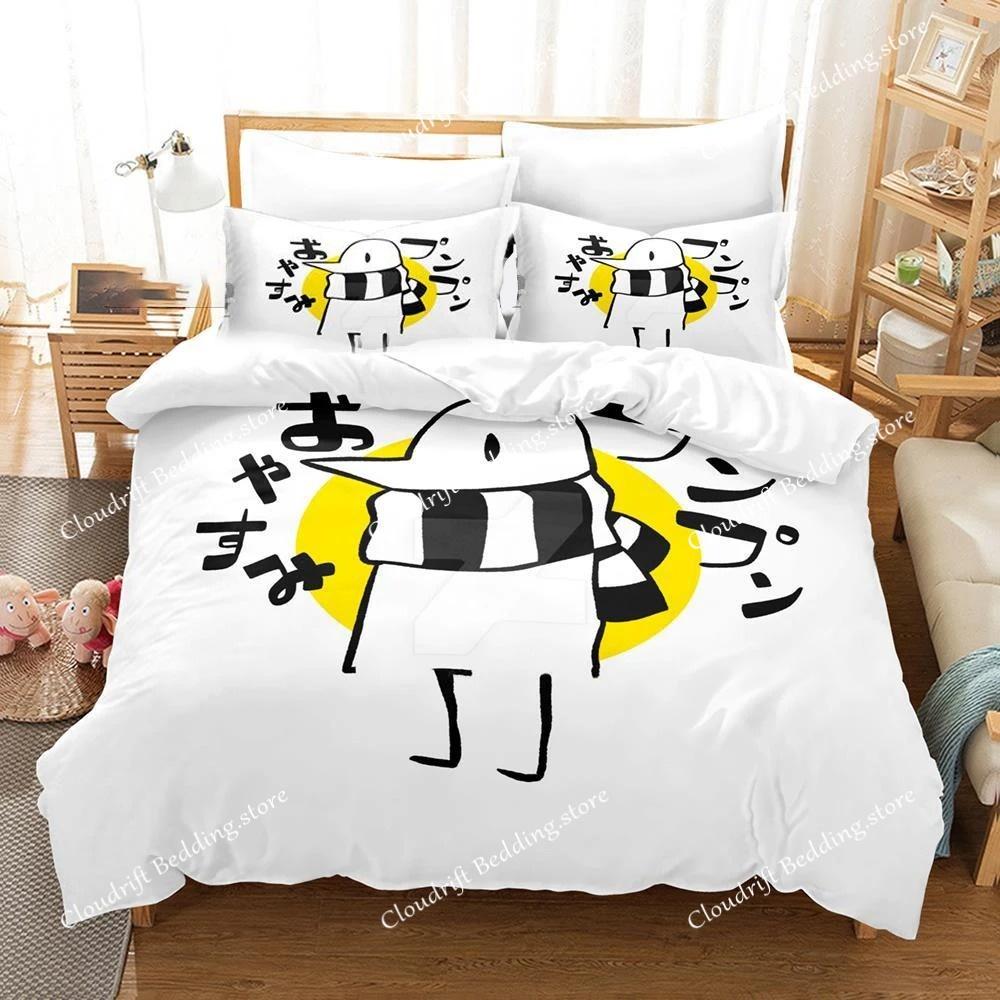 New 3d Print Anime Goodnight Punpun Bedding Set Boys Girls Twin Queen Size Duvet Cover Pillowcase Bed Kids Adult Home Textiles