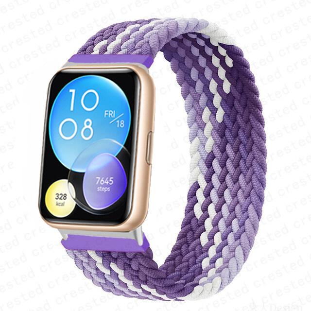 No Buckle Elastic Nylon Strap for Huawei Watch Fit 2 Sport Braided Belt Band Wristband Smartwatch Accessories for Huawei Fit 2 Watch