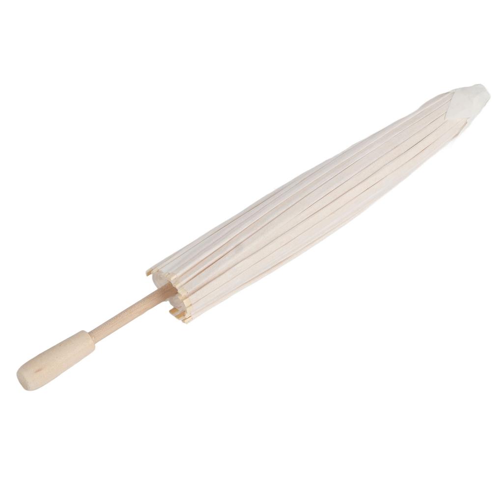   White Color   Paper Umbrella Parasol Wedding Bridal Party Decor Photo Prop (85.5cm)