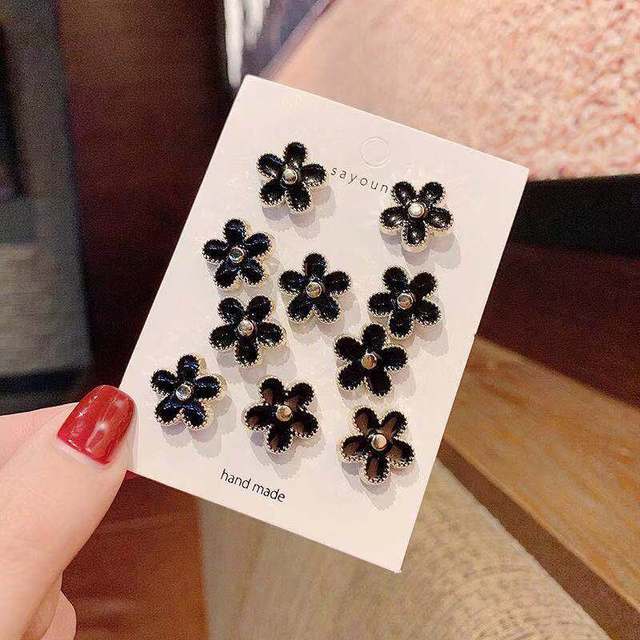 5 /10pcs /Pack Enamel Pins Pearl Neckline Brooches Small Collar Lapel Scarf Buckle Pin Fixed Clothes Invisible Brooch Jewelry Sets