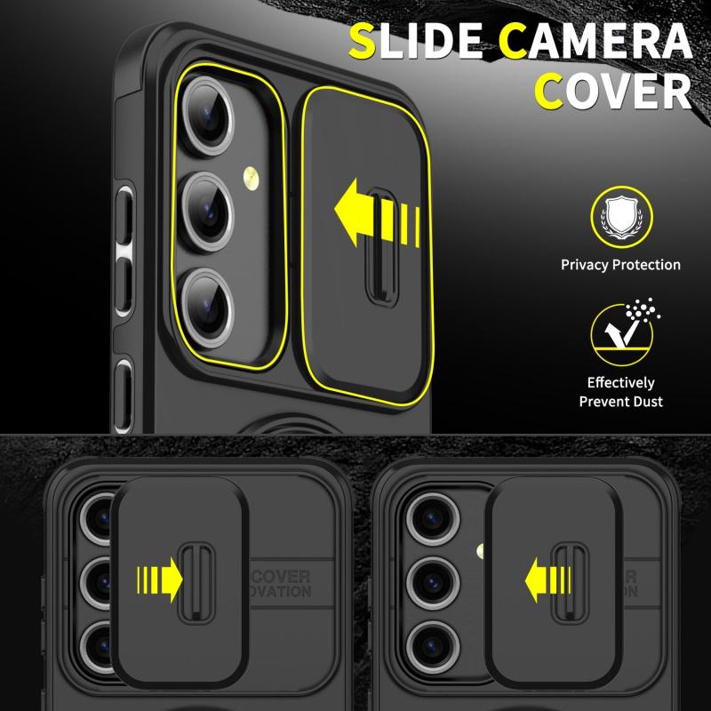 For Samsung Galaxy S25 S24 S23 S22 S21 Ultra Plus Magnetic Finger Ring Holder Military Protective Case