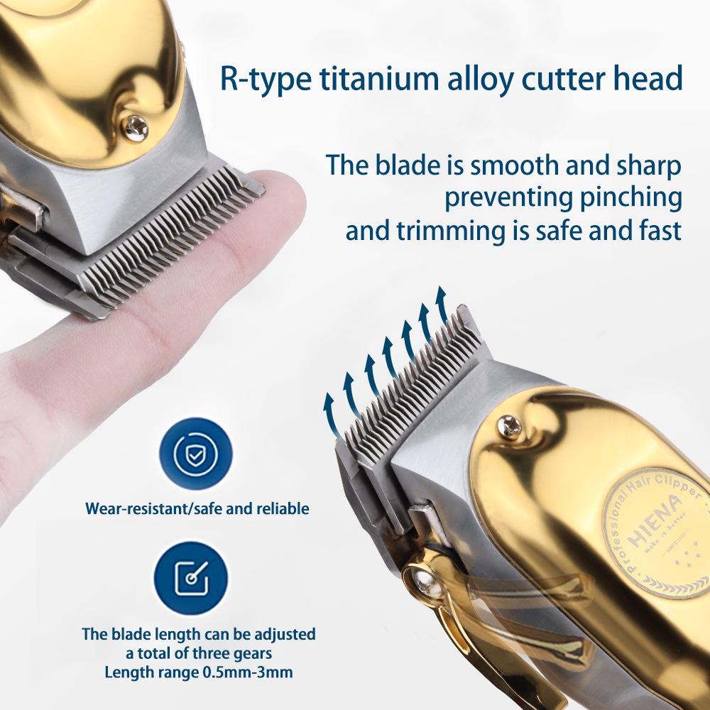 Professional Rechargeable Metal Hair Clipper with Digital Display