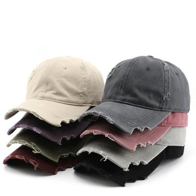 Herren Basecap Trendige Persönlichkeit Gewaschen Ausgefranste Mütze für Damen Outdoor Sonnenschutzmütze