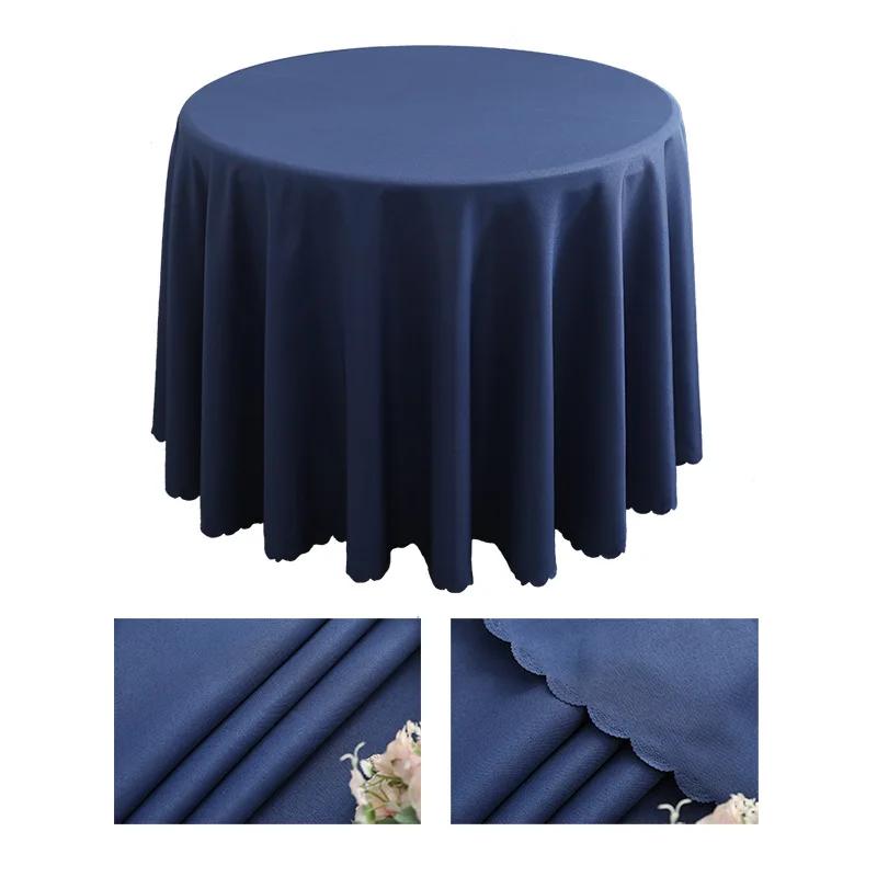 Polyester Round Tablecloth Stain and Wrinkle Resistant Cloth-Washable Table Cover For Dining Table,Buffet Parties and Camping
