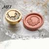Greeting Card Sealer Wax Seal Stamp, Vintage Plant Pattern Head, Durable Flower Embossing Stamp Copper Head Replacement, for Envelope And Cards