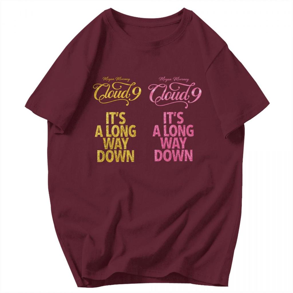 Men T Shirt Megan Moroney Cloud 9 Letter Its A Long Way Down Fans Support Cotton Y2K Graphic Short Sleeve Unisex Tops T Shirts