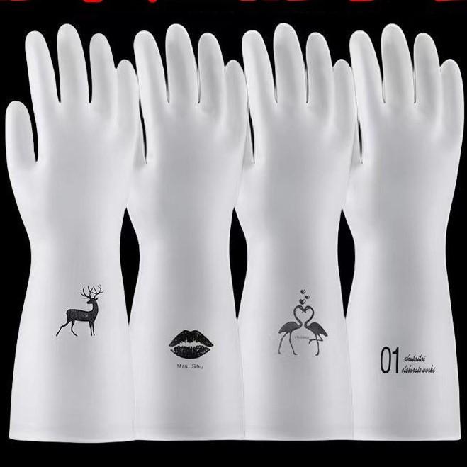 

Прочные водонепроницаемые перчатки для мытья посуды для мужчин и женщин - Износостойкие резиновые перчатки для кухни, стирки и уборки Random Pattern - Small