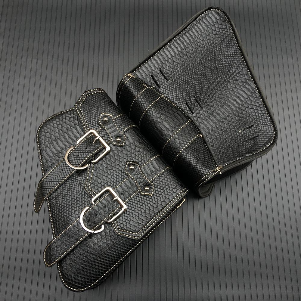 One pair Universal PU Leather Motorcycle Saddlebag for Harley Sportster for Honda Suzuki Kawasaki Yamaha