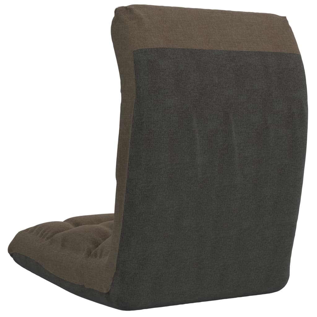 Floor Chair Foldable Taupe Fabric