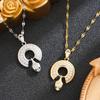 Elegant Diamond Inlaid Titanium Steel Snake Necklace for Women - Shiny Luxury Clavicle Chain