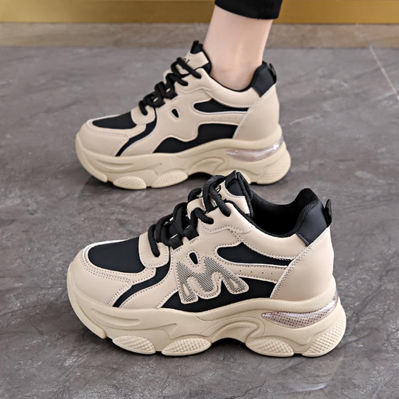 Small dad shoes women's versatile fried street 2025 new spring and autumn platform casual shoes Internet celebrity explosion
