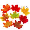 50/100/200Pcs Artificial Maple Leaves Autumn Silk Fall Leaf for Thanksgiving Halloween Christmas Home Decoration Wedding Party