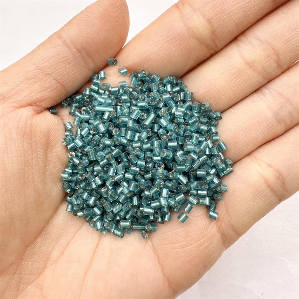1000Pcs 2mm Bead Bracelet Beading Chain Beads Glass Tube