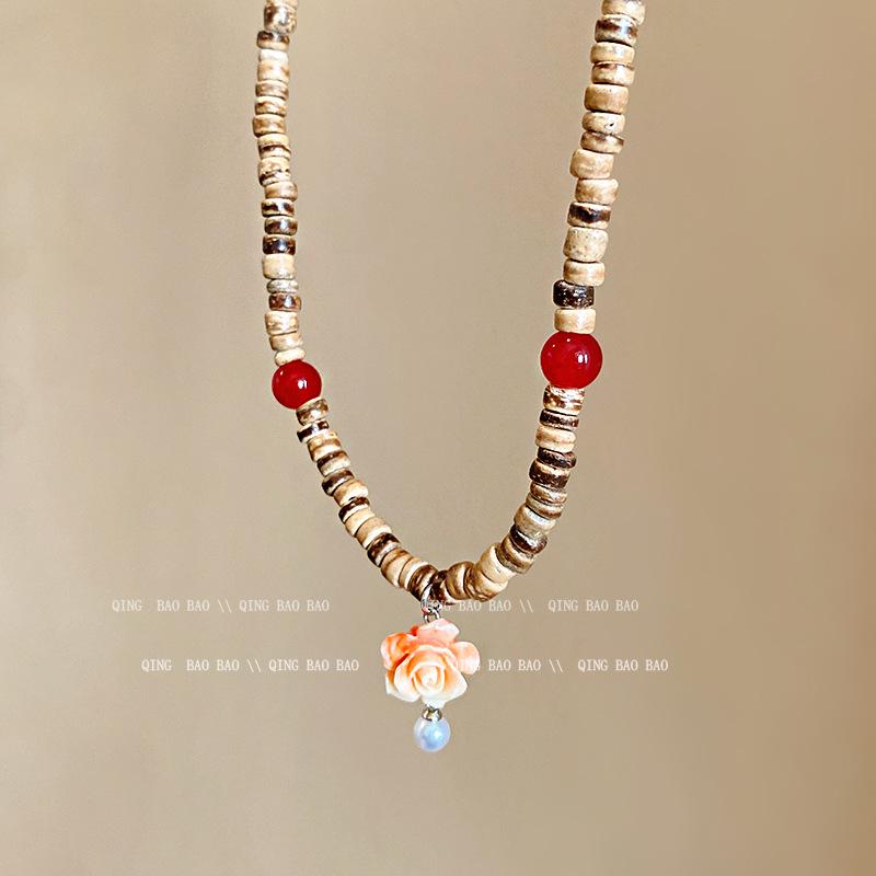 Zen Retro Chinesische Keramik Halskette - Handgewebtes Nischendesign für Frauen