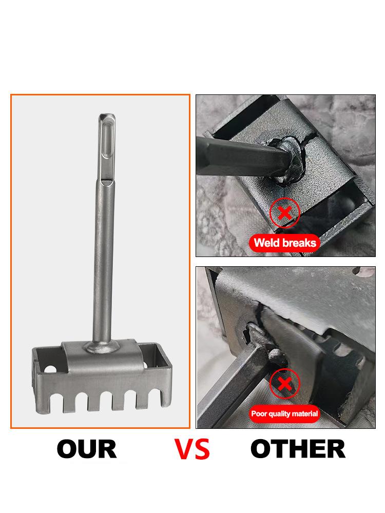 Square Hole Cutter Square Hole Cutter Slotting Square-handled 4 Pits Square Socket Puncher Punch Open Hole Hardware Tools
