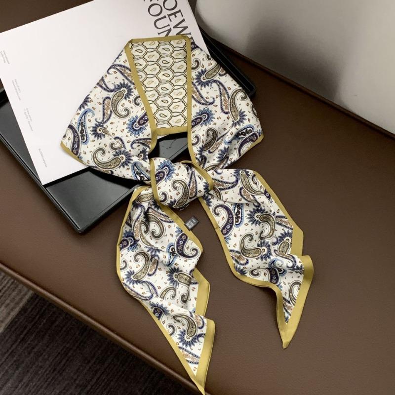 Silk Scarf, Long Strip, Versatile Shirt, Neck Protection, Scarf, Silk Scarf, Multi-purpose Headscarf, Headband, Hair Tie, Decorative Waist Belt.