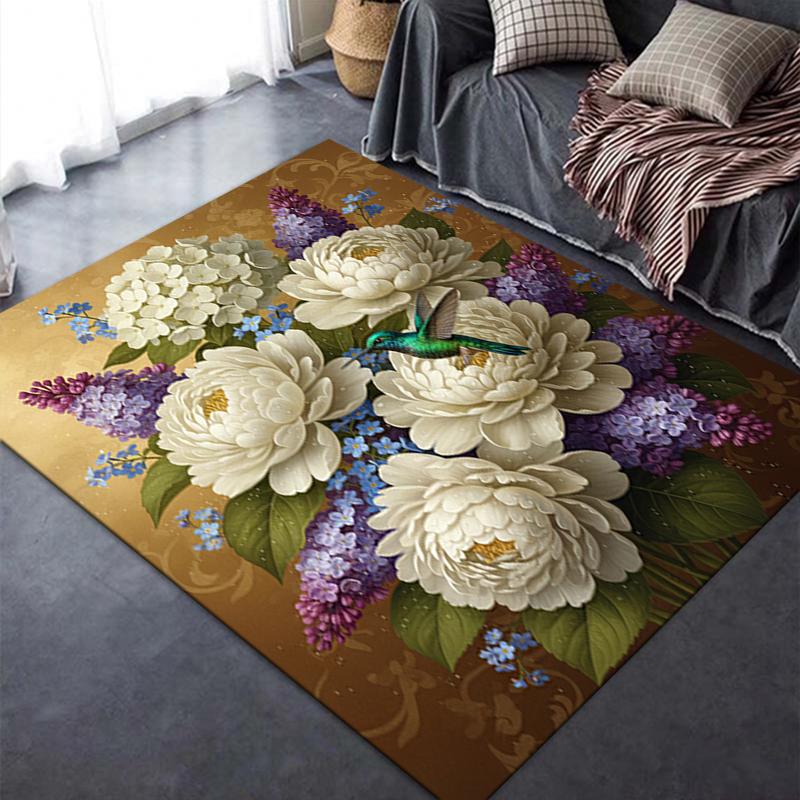 2025 New Classical Flower Carpet Rug for Living Room Bedroom Home Sofa Decoration,Kids play Non-slip Floor Mat18