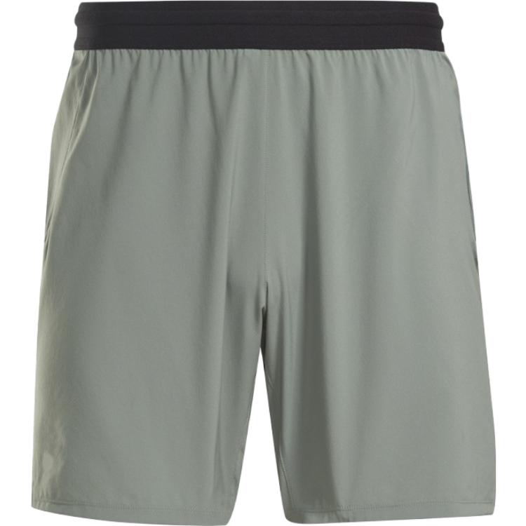 Reebok Logo Print Training Loose Fit Straight Leg Shorts Men shorts Army-Green HR6142