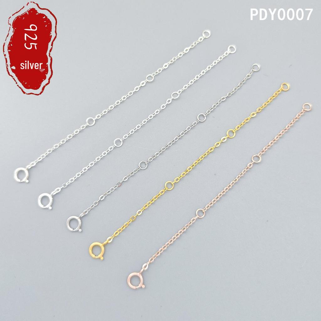 S925 Sterling Silver Handmade Adjustable Bracelet Extension Chain