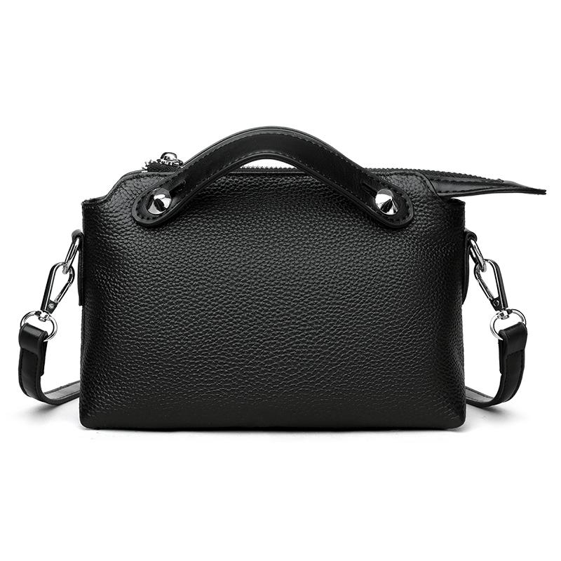 Modische einfarbige Damen-Schultertasche aus echtem Leder, Crossbody-Tasche, Luxus-Rindsleder, Damen-Handtaschen, Marken-Freizeit-Tote Sac A Main