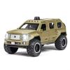 1:24 Off-road Vehicle Miniature Model Toys Alloy Diecast Police Cars Sound Light Doors Opened Pull Back Rubber Tires Kids Gifts