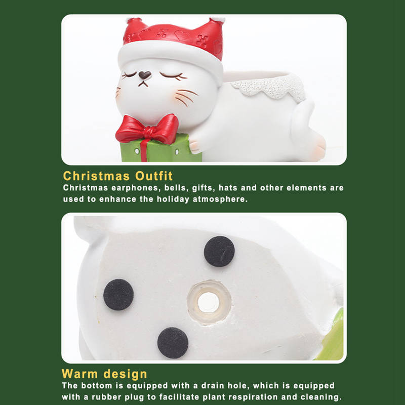 Weihnachten Cartoon Tiere Pflanzenbehälter Topf Innen Außen Sukkulenten Blumentöpfe Für Zuhause Weihnachtsdekoration Geschenk