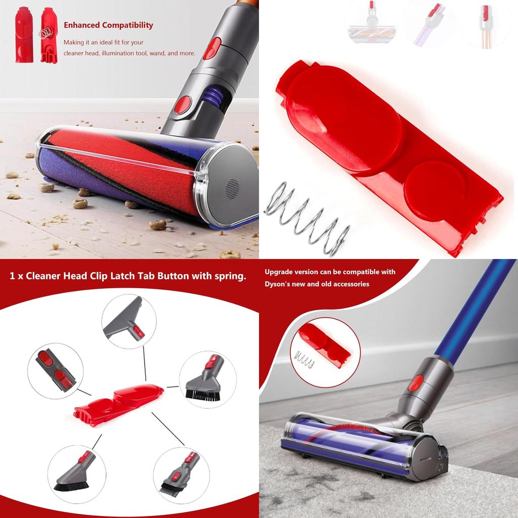 Dyson Vacuum Button Replacement Red Color With Spring For V7 V8 V10 V11 V15 Models