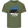 Torn Estonia Flag Estonian Day Football Unisexs Light Cotton Tshirt