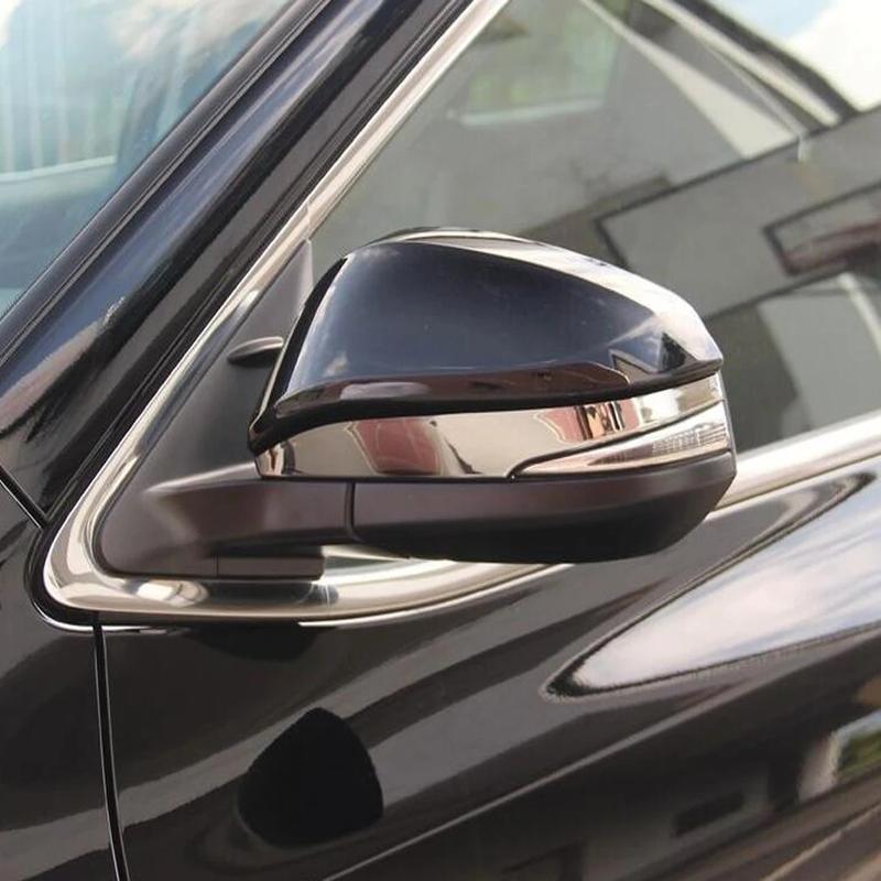 ABS Chrome Rearview Mirrors Trims Rain Eyebrow Frame Cover For Toyota Harrier 2015 2016 2017 2018  Car Styling Accessories