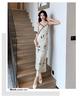 Authentic Chinese-Style Satin Camisole Dress: National Print, Bias Cut, High Waist, Slimming, Long-Tempered Fit