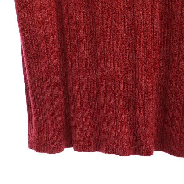 REDYAZEL Long sleeve design knit sweater F Red Women Used