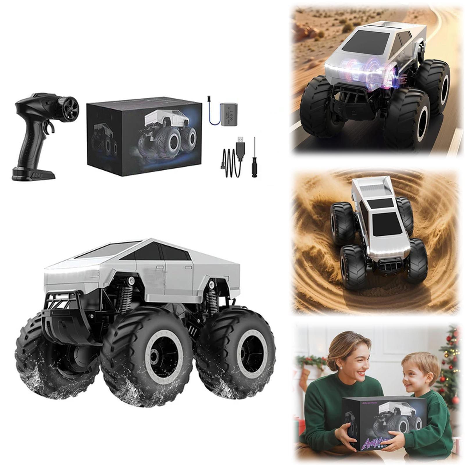 

Игрушки для машинок с дистанционным управлением, 1:16 RC Truck Toy, водонепроницаемые вездеходные полноприводные внедорожные игрушки, подарки для мальчиков и девочек в возрасте от 6 лет и старше One Size