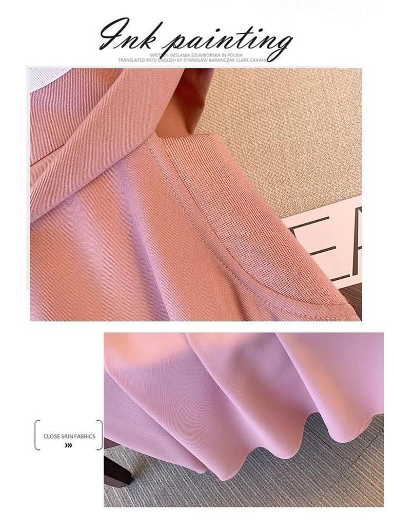 Plus Size Stylish Two-Piece Look Polo Dress - Summer Casual Short Sleeve Slimming Skirt