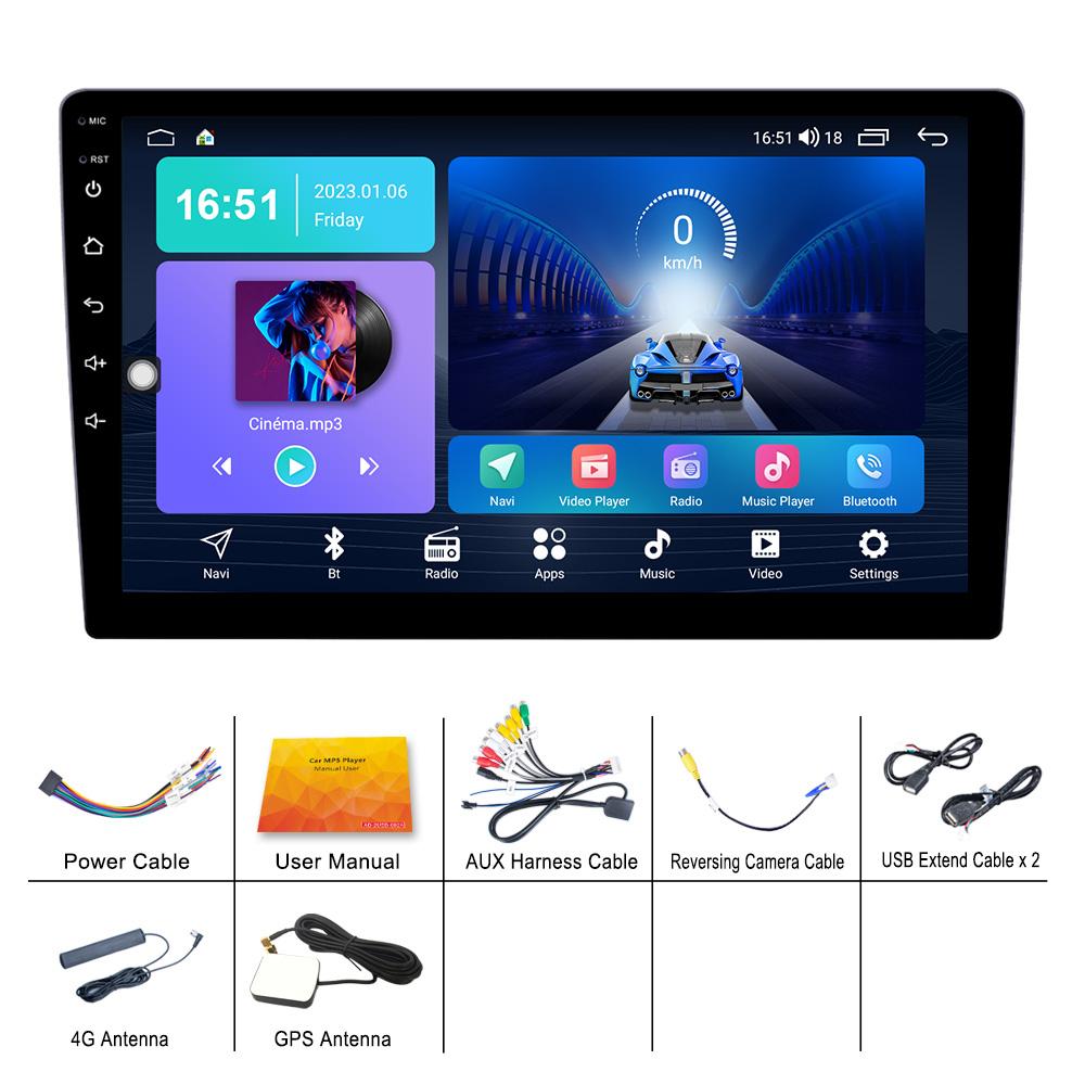 9inch 10inch Car Radio Android Auto Carplay Car Stereo Multimedia Player Universal WIFI GPS Autoradio Car Intelligent Systems