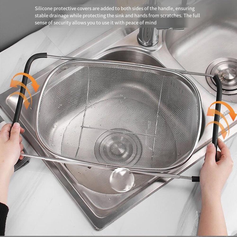 For Cooking For Straining Over The Sink Colander Food Preparation Dishwasher-Safe Design Easy To Clean Fine Mesh Net