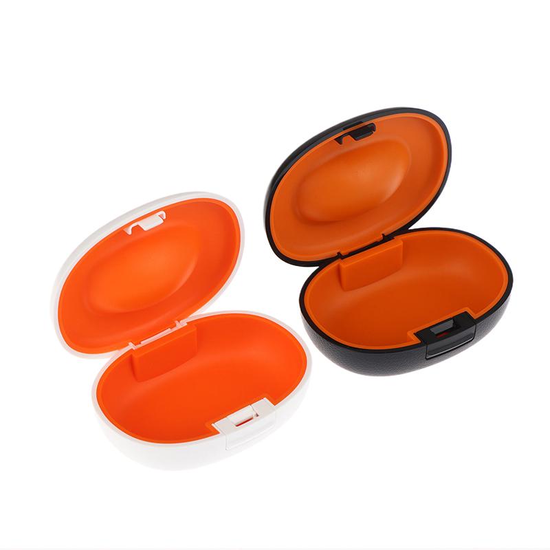 Portable Hearing Aid Hard Case Waterproof Hearing Aid Protective Storage Box Black For Outdoor Travel Hearing Aid Carrying Case