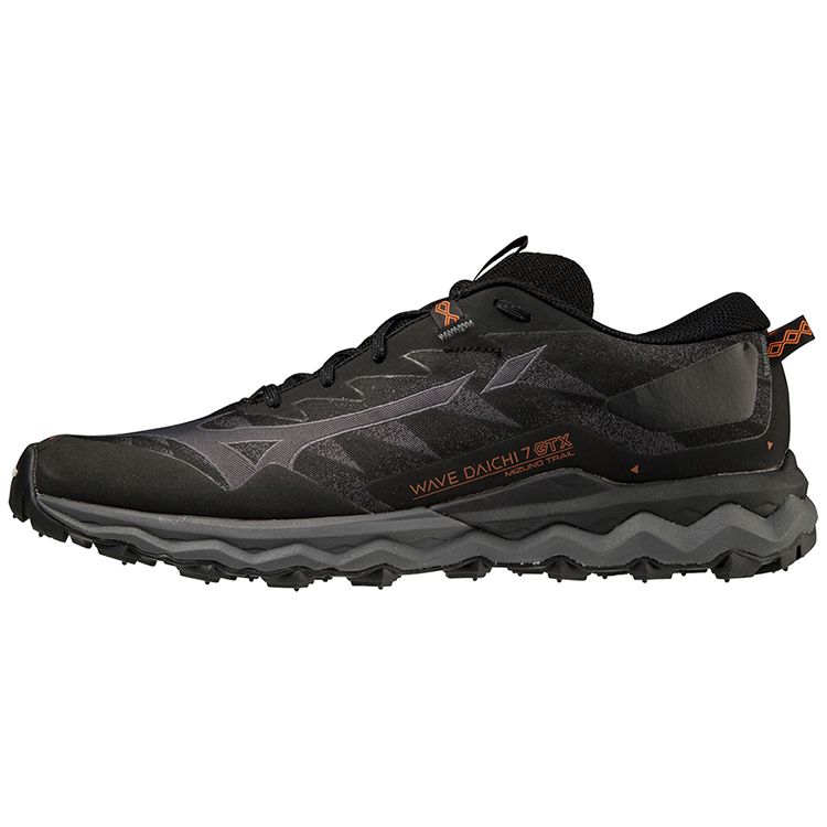 Mizuno Wave Daichi 7 Gore-Tex Black Iron Gate Mecca Orange Unisex J1GJ225638 44
