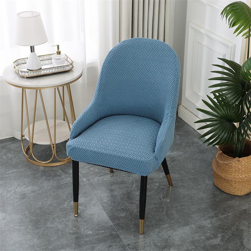 European Leather Dining Chair Cover with Curved Backrest, Thickened Universal Design for Household Chairs and Stools