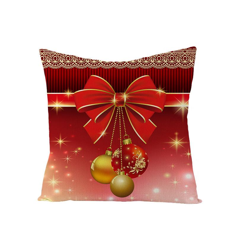 New Christmas Pillow Cover Printed Decorative Cushion Cover Home Sofa Cushion Linen Sofa Back