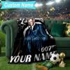Custom Name Blanket James Bond Movie Collage Blanket Bedding Blanket for Travel, Camping, Living Rooms, Offices, Sofas, Fan Christmas Gift